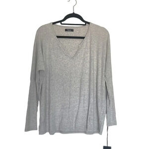 NWT Michael Lauren Gray Long Sleeve Tee Size XS